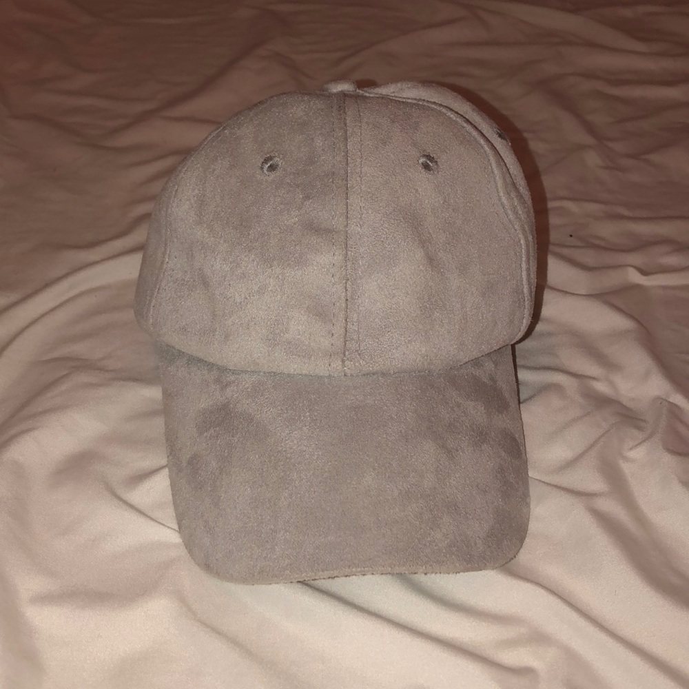 Suede ball cap